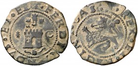Reyes Católicos. Cuenca. 2 maravedís. (AC. 89). 3,45 g. MBC-.