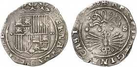Reyes Católicos. Sevilla. 1 real. (AC. 418). 3,30 g. Ex Colección Isabel de Trastámara 13/12/2018, nº 824. MBC-/MBC.