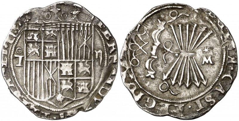 Reyes Católicos. Toledo. 2 reales. (AC. 531). 6,69 g. Rara. MBC.