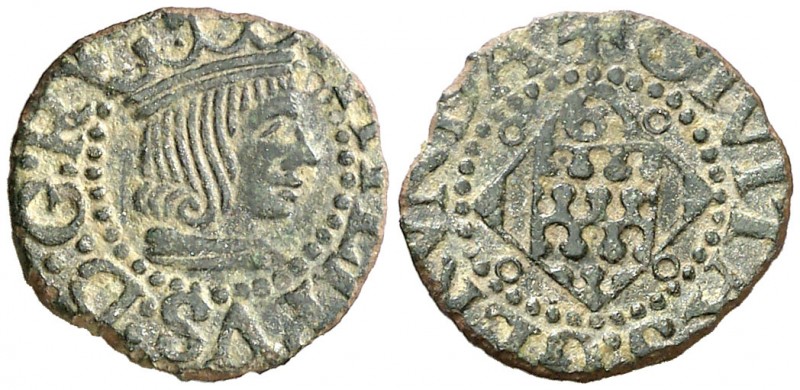 s/d. Felipe II. Girona. 1 diner. (AC. 2) (Cru.C.G. 3738). 0,73 g. Busto a derech...