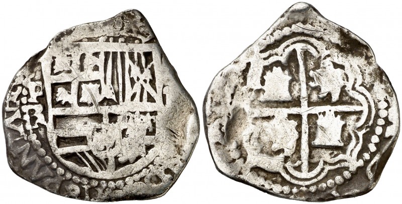 s/d (1578-1595). Felipe II. Potosí. B. 2 reales. (AC. 370). 6,27 g. BC+.