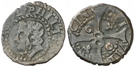 s/d. Felipe III. Barcelona. 1 diner. (AC. 8) (Cru.C.G. 4346a). 0,68 g. MBC/MBC+.