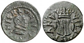 s/d. Felipe III. Granollers. 1 diner. (AC. 41) (Cru.C.G. 3742 var). 0,75 g. Atractiva. MBC+.