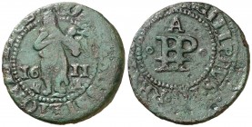 1611. Felipe III. Perpinyà. 1 ternet. (AC. 49) (Cru.C.G. 3809). 1,80 g. MBC.