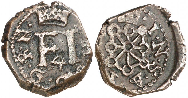 s/d. Felipe III. Pamplona. 4 cornados. (AC. 58). 4,55 g. MBC/MBC+.