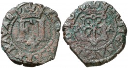 1616. Felipe III. Pamplona. 4 cornados. (AC. 76). 3,89 g. MBC-.