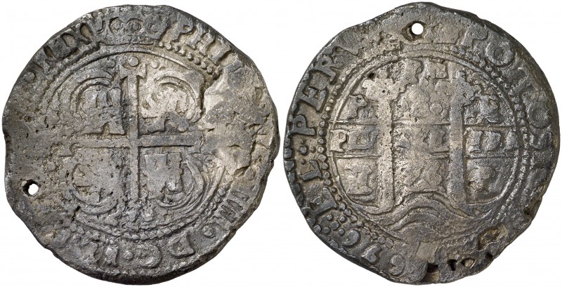 1656. Felipe IV. Potosí. E. 8 reales. (AC. 1416) (Lázaro 145). 27 g. Redonda. Ti...