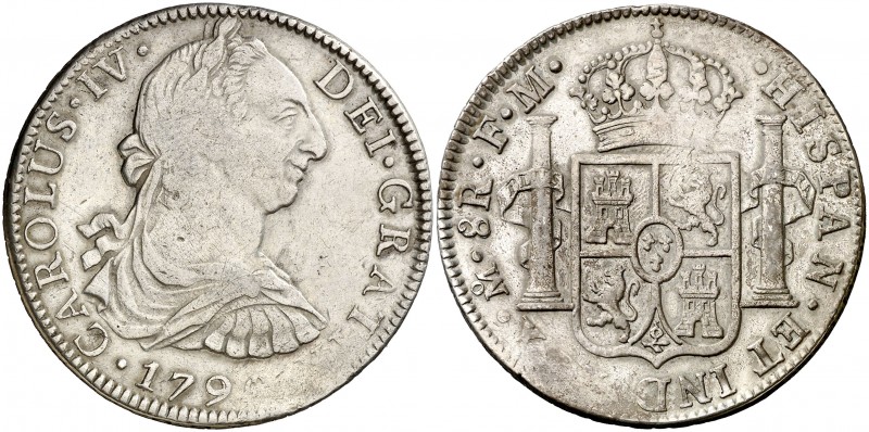 1790. Carlos IV. México. FM. 8 reales. (AC. 951). 26,86 g. Busto de Carlos III. ...