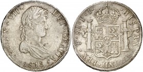1813. Fernando VII. Potosí. PJ. 8 reales. (AC. 1375). 26,68 g. MBC-/MBC.