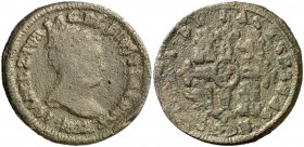 1837. Isabel II. Pamplona. 8 maravedís. (AC. 119). 14,31 g. Fundida. (MBC-).