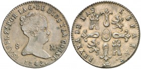 1843. Isabel II. Segovia. 8 maravedís. (AC. 130). 10,68 g. EBC-.