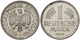 1950. Alemania. G (Karlsruhe). 1 marco. (Kr. 110). 5,50 g. CU-NI. S/C.