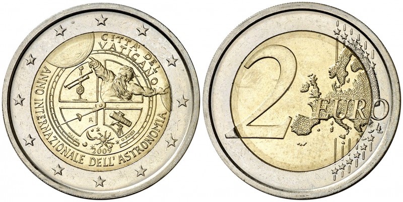 2009. Vaticano. Benedicto XVI. R (Roma). 2 euros. (Kr. 410). Bimetálica. Año Int...