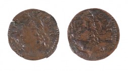 1708 y 1710. Carlos III, Pretendiente. Barcelona. 1 diner. Lote de 2 monedas. A examinar. MBC-/MBC+.
