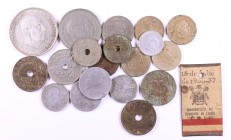 Lote de 19 monedas, la mayoria de Franco. A examinar. BC/MBC.
