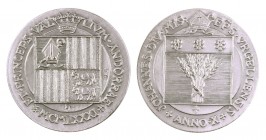 1981. Andorra. 10º Aniversario del Obispado de Joan Martí Alanís. Plata. Ø38mm. Lote de 2 estuches oficiales, con certificado. A examinar. S/C.
