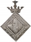 (hacia 1900). Barcelona. Premio a la aplicación. (Cru.Medalles 945). 6,86 g. 50x38 mm. Plata. EBC.