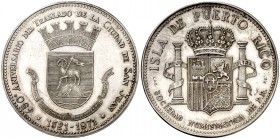 1971. Puerto Rico. Sociedad Numismática de Puerto Rico. 18 g. Ø35 mm. AG. 450º Aniversario del trastado de la ciudad de San Juan. EBC.