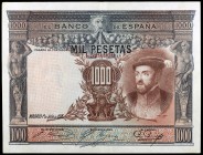 1925. 1000 pesetas. (Ed. B133) (Ed. 349). 1 de julio, Carlos I. Con sello en seco del Gobierno Provisional. Leves dobleces pero buen ejemplar, con apr...