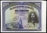 1928. 1000 pesetas. (Ed. C8) (Ed. 357). 15 de agosto, San Fernando. Lote de 34 billetes. Lavados y planchados. EBC-/EBC+.