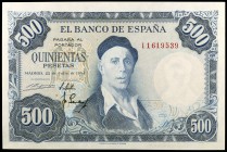 1954. 500 pesetas. (Ed. D69b) (Ed. 468b). 22 de julio, Zuloaga. Serie I. S/C.