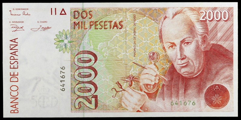 1992. 2000 pesetas. (Ed. E8) (Ed. 482). 24 de abril, Mutis. Sin serie. S/C.