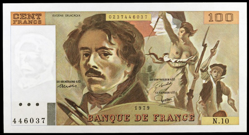 1979. Francia. Banco de Francia. 100 francos. (Pick 154a). Eugène Delacroix. EBC...