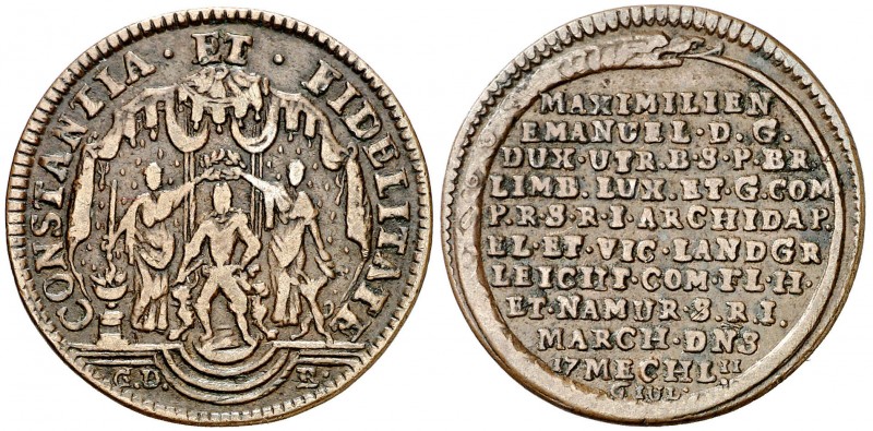 1711. Felipe V. Nombramiento de Maximiliano Manuel de Baviera como Príncipe de l...
