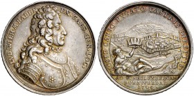 1704. Austria. José I. Luis Guillermo de Baden. Batalla de Schellemberg-Donaverte. (Eimer 405) (MHE. 406, mismo ejemplar) (Van Loon IV, pág. 418). 18,...