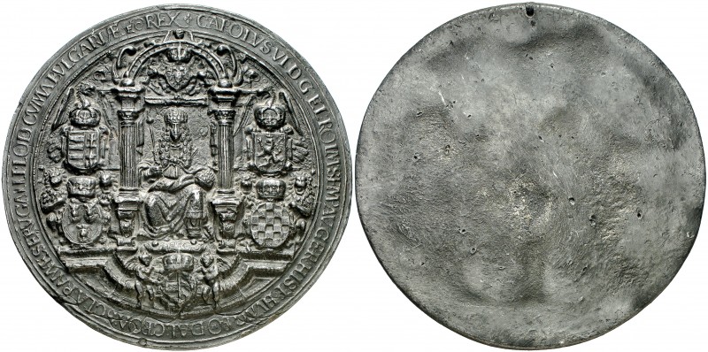 1711. Austria. Carlos VI. Sello del Emperador. (MHE. 472, mismo ejemplar). 860 g...