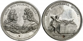 1714. Austria. Carlos VI. Paz de Rastatt. Príncipe Eugenio de Saboya y el Mariscal Villars. (MHE. 469, mismo ejemplar) (Van Loon V, pág. 242.I) 16,85 ...