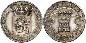 1714. Austria. Carlos VI. Tournai. Jetón de donativo. (D. 4821) (MHE. 464, mismo ejemplar) (Van Loon V, pág. 247). 9,35 g. Ø27 mm. Plata. Bello. Ex El...
