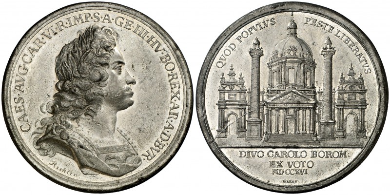 1716. Austria. Carlos VI. Fundación de la iglesia de San Carlos Borromeo. (MHE. ...