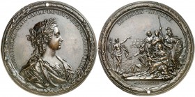1743. Austria. Francisco I y María Teresa I. Agradecimiento a Inglaterra por su auxilio naval en el Mediterráneo contra Felipe V en la guerra de suces...