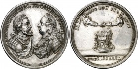 1755. Austria. Francisco I y María Teresa I. Conmemoración de la paz religiosa en el Imperio. (Col. Housky 2798) (MHE. 478, mismo ejemplar). 29,07 g. ...