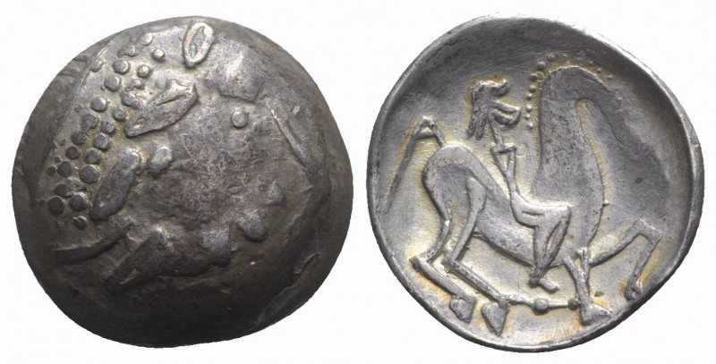 Celtic, Eastern Europe, imitating Philip II of Macedon, 2nd century BC. AR Tetra...