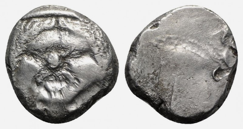Etruria, Populonia, c. 3rd century BC. AR 20 Asses (19mm, 8.31g). Diademed facin...