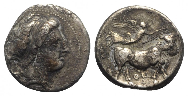 Southern Campania, Neapolis, c. 300-275 BC. AR Didrachm (20mm, 6.90g, 7h). Diade...