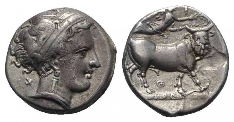 Southern Campania, Neapolis, c. 300-275 BC. AR Didrachm (20mm, 7.06g, 3h). Head ...