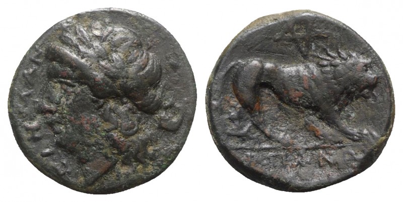 Northern Apulia, Arpi, c. 325-275 BC. Æ (19mm, 6.91g, 6h). Laureate head of Apol...