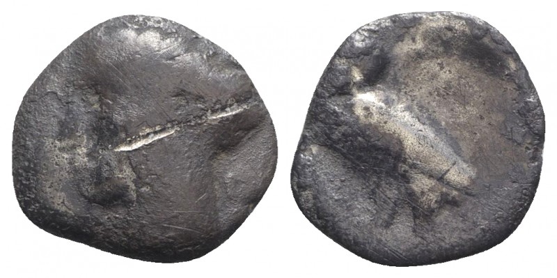 Northern Lucania, Velia, c. 440-400 BC. AR Drachm (16mm, 3.36g, 6h). Head of nym...
