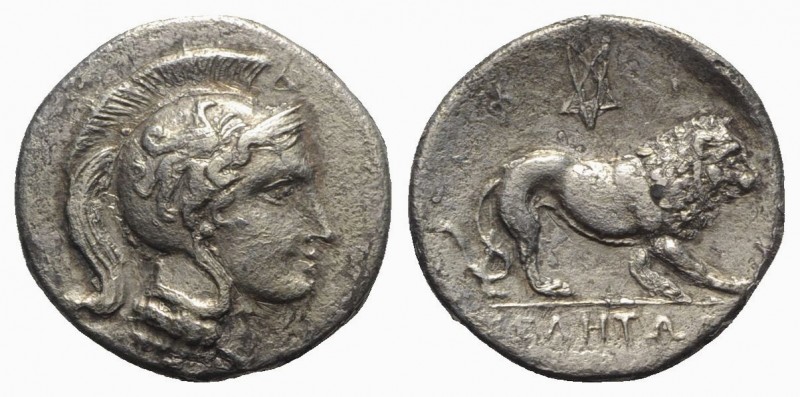 Northern Lucania, Velia, c. 300-280 BC. AR Stater (21.5mm, 6.79g, 6h). Head of A...