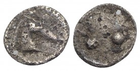 Sicily, Gela, c. 480/75-475/70 BC. AR Hexas of Dionkion (6mm, 0.09g). Horse’s head r. R/ Two pellets (mark of value). Jenkins, Gela Group 2, 199-202; ...