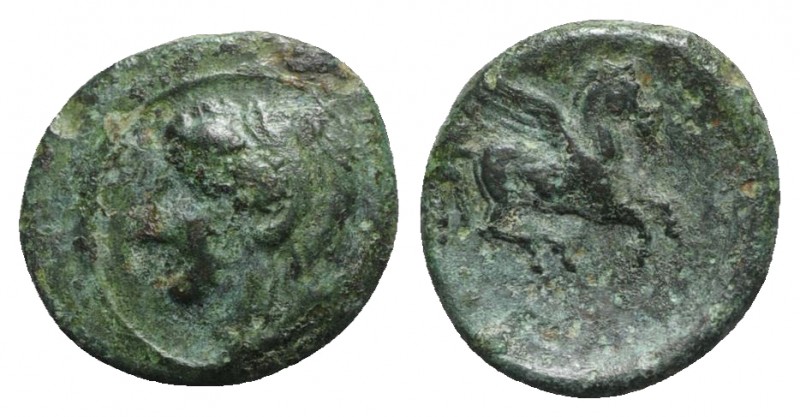 Sicily, Kephaloidion, c. 339/8-307 BC. Æ (14mm, 2.44g, 9h). Head of Herakles l.,...