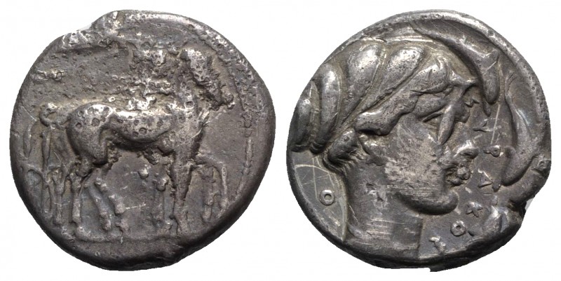 Sicily, Syracuse, c. 466-405 BC. AR Tetradrachm (25mm, 17.24g, 9h), c. 425-420 B...