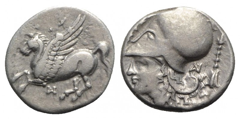 Akarnania, Anaktorion, c. 350-300 BC. AR Stater (20mm, 8.54g, 6h). Pegasos flyin...