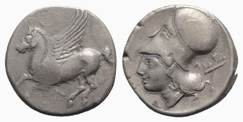 Akarnania, Leukas, c. 320-280 BC. AR Stater (20mm, 8.49g, 3h). Pegasos flying l....