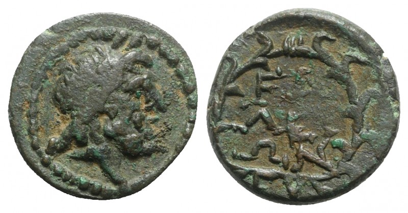 Elis, Olympia, mid-late 2nd century BC. Æ Unit (19mm, 6.02g, 10h). Laureate head...