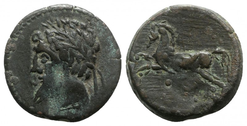 Kings of Numidia, Massinissa or Micipsa (203-148 BC or 148-118 BC). Æ Unit (26mm...