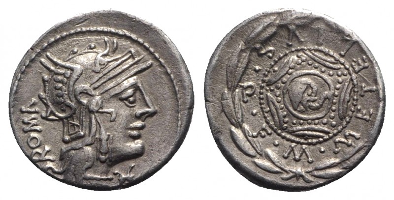 M. Caecilius Q.f. Q.n. Metellus, Rome, 127 BC. AR Denarius (18mm, 3.87g, 6h). He...